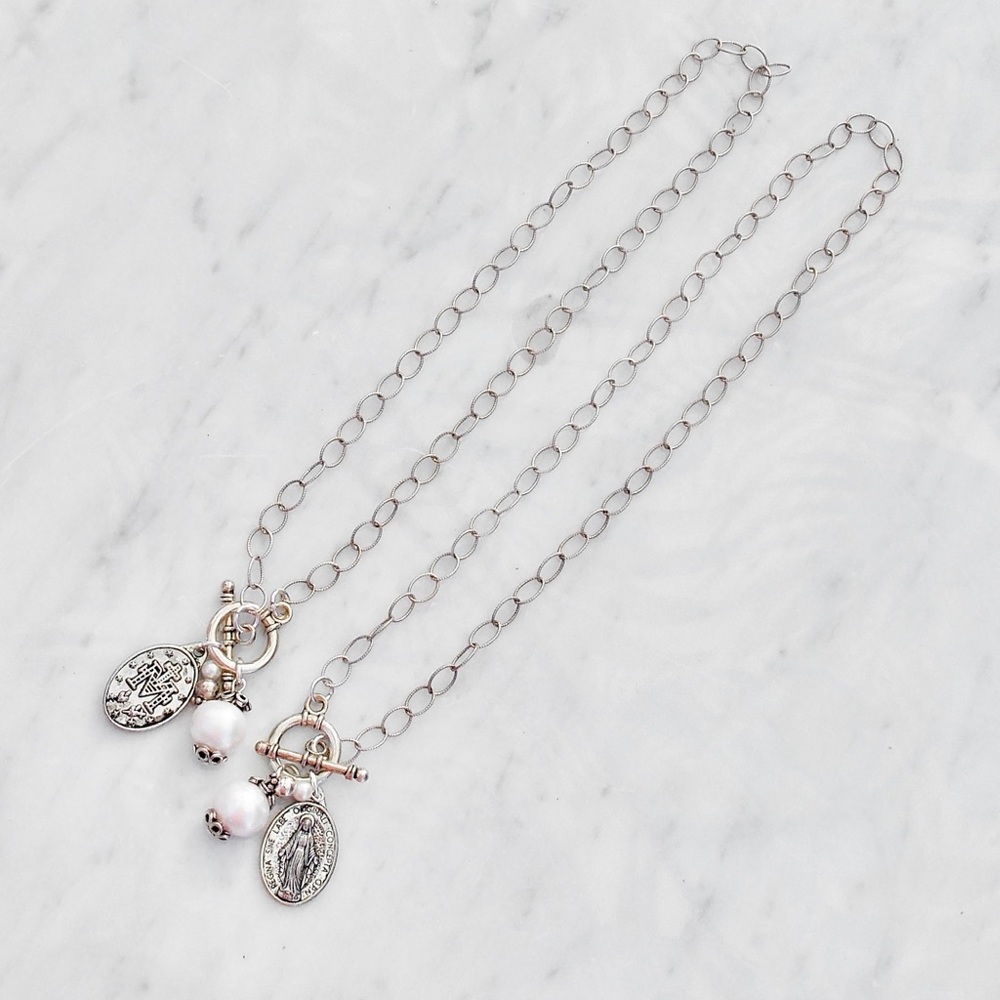 Sterling Silver Miraculous Medal Necklace